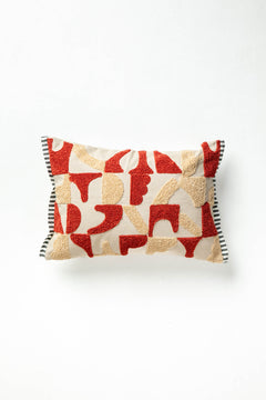 ACCENT CUSHIONS Noel Brick and Beige Cushion Cover (36 X 51 Cm)
