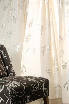 CURTAINS Nu Palms  Silver Sheer Curtain