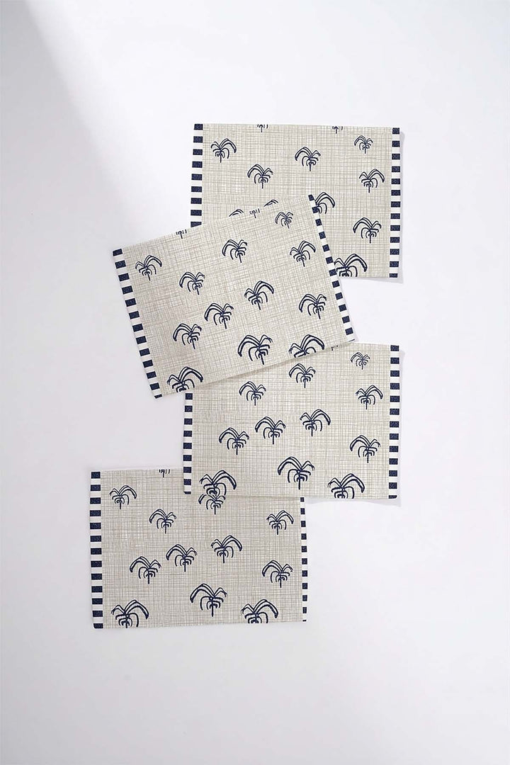 TABLE MATS Nu Palms Beige Table Mat (Set Of 4)