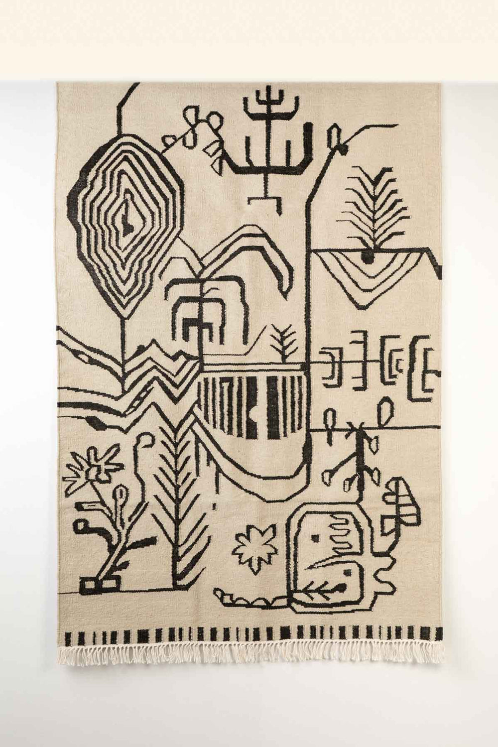 WOVEN & TEXTURED RUGS Nu Primitive Woven Rug (Black/White)