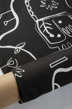 PRINT & PATTERN UPHOLSTERY FABRICS Nu Primitive Espresso Printed Upholstery Fabric