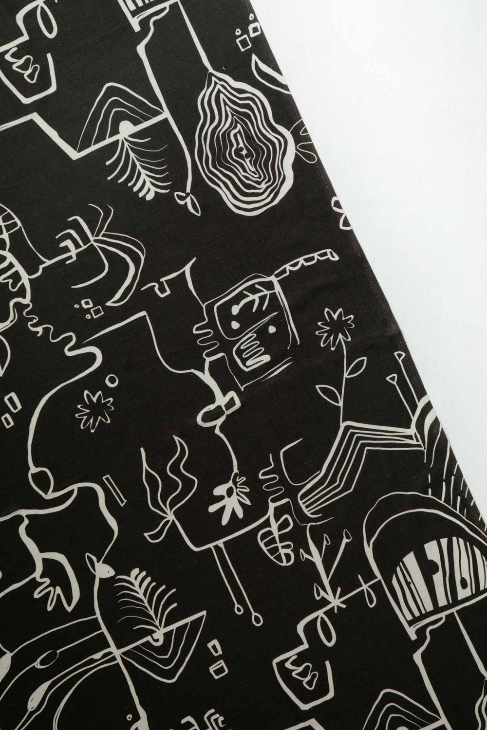 PRINT & PATTERN UPHOLSTERY FABRICS Nu Primitive Espresso Printed Upholstery Fabric