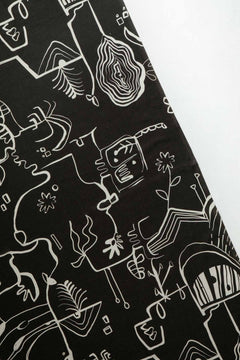PRINT & PATTERN UPHOLSTERY FABRICS Nu Primitive Espresso Printed Upholstery Fabric