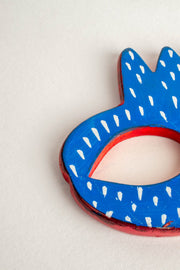 BAR TOOLS Okey Doke Blue Napkin Ring (Set Of 2)