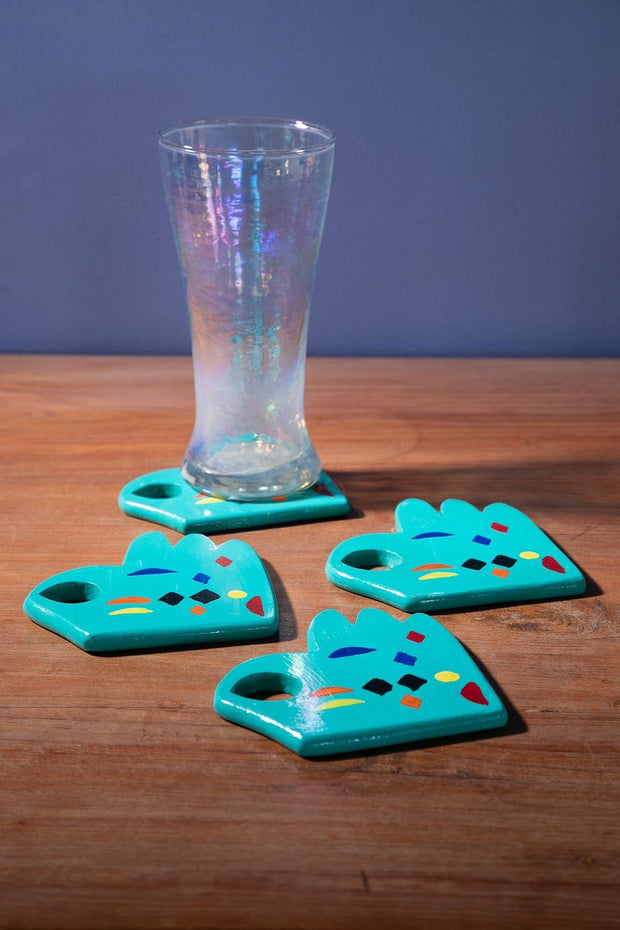 TRIVETS & COASTERS Okey Doke Mint Coaster (Set Of 4)