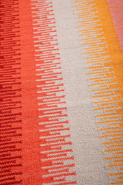 WOVEN & TEXTURED RUGS Ombre Ikkat Stripe Woven Rug (Washed Red)