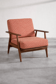 PRINT & PATTERN UPHOLSTERY FABRICS Ooty Geo Patterned Upholstery Fabric (Red Earth)