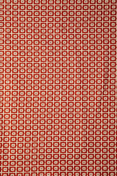 PRINT & PATTERN UPHOLSTERY FABRICS Ooty Geo Patterned Upholstery Fabric (Red Earth)