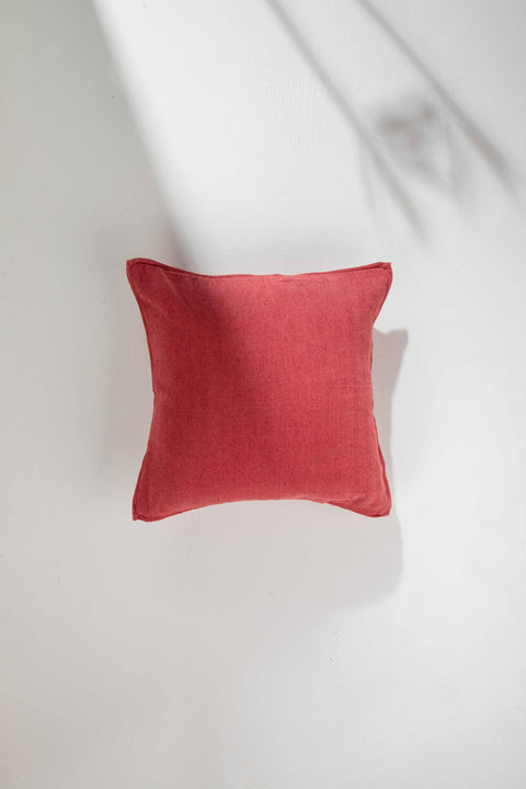 SOLID & TEXTURED CUSHIONS Oram Solid Herringbone Candy Pink Cushion Cover (46 Cm X 46 Cm)