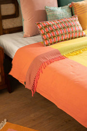 SOLID & TEXTURED BEDCOVERS Oram Woven Cotton Bedcover (Lime Fields)