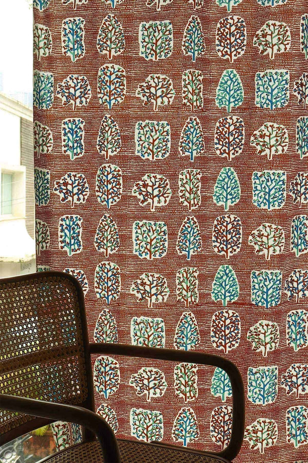 WINDOW BLINDS Palash Amber Window Blinds In Cotton Fabric