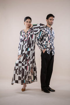 SHIRTS Palmyrah Printed Shirt (Shadow Grey)