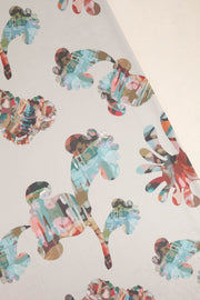 PRINT & PATTERN HEAVY FABRICS Palmyrah Beige Velvet Printed Heavy Fabric And Curtains