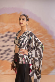 TOPS Palmyrah Kaftan Top (Shadow Grey)
