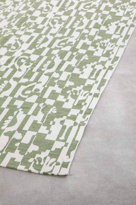 PRINT & PATTERN RUGS Palmyrah Printed Rug (Sage Green)