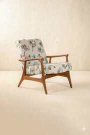 PRINT & PATTERN UPHOLSTERY FABRICS Palmyrah Beige Printed Velvet Upholstery Fabric