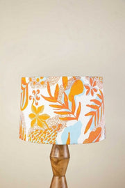 LAMPSHADES Panai Medium Taper Drum Lampshade (Orange And Blue)
