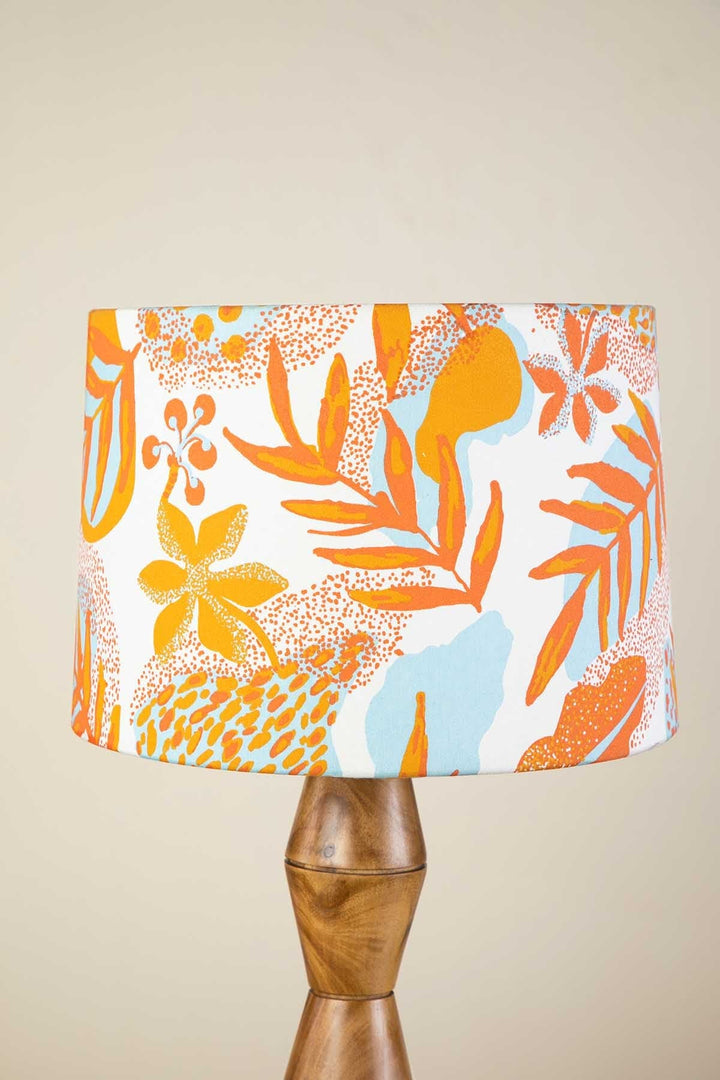 LAMPSHADES Panai Medium Drum Lampshade (Orange And Blue)