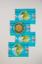 TABLE MATS Pangong Lake Spring Teal Table Mat (Set Of 4)