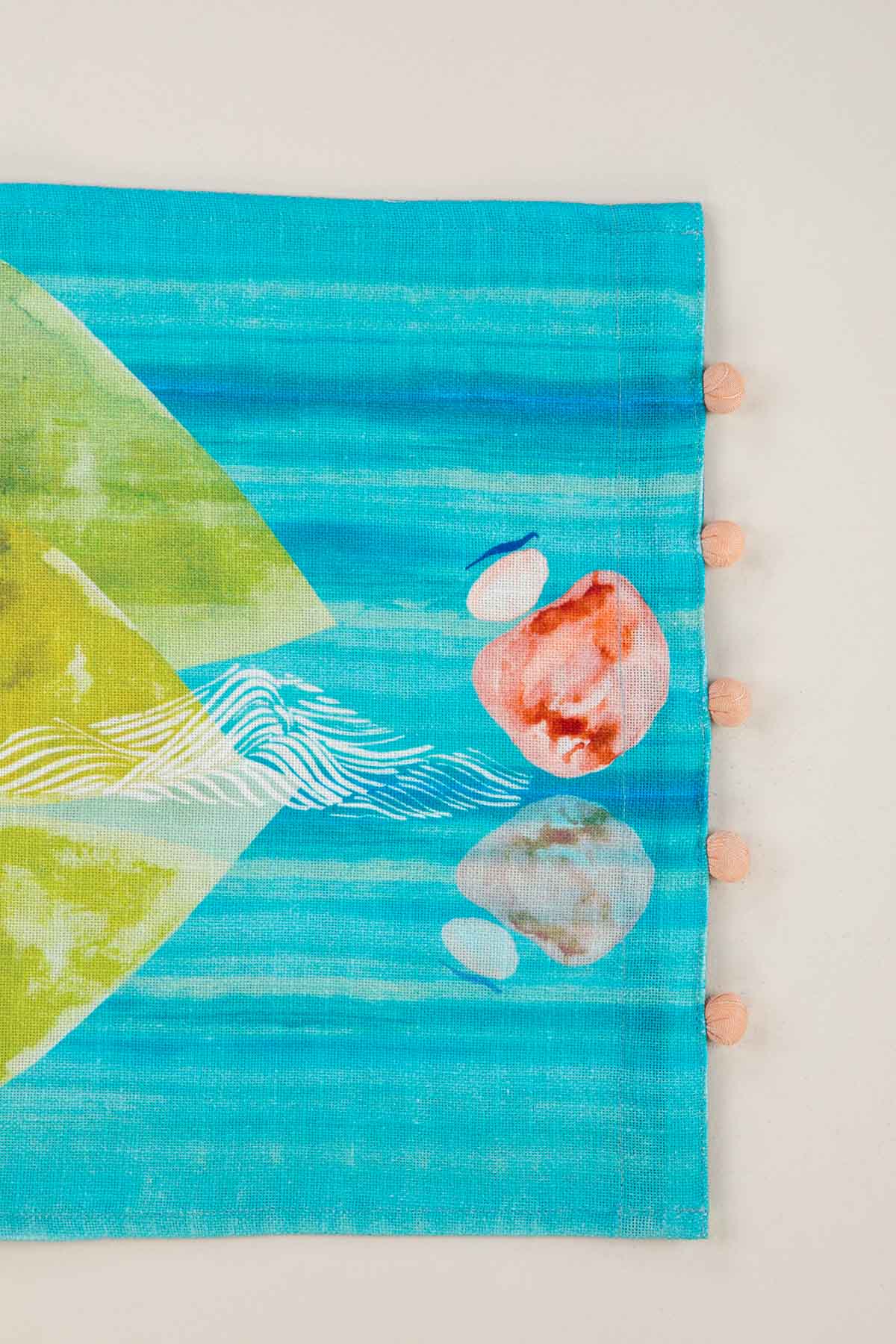 TABLE MATS Pangong Lake Spring Teal Table Mat (Set Of 4)