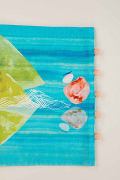 TABLE MATS Pangong Lake Spring Teal Table Mat (Set Of 4)