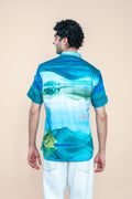 SHIRTS Pangong Lake Printed Camp Shirt (Water Blue)