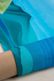 PRINT & PATTERN UPHOLSTERY FABRICS Pangong Lake Water Blue Printed Upholstery Fabric