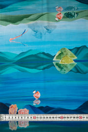 PRINT & PATTERN UPHOLSTERY FABRICS Pangong Lake Water Blue Printed Upholstery Fabric