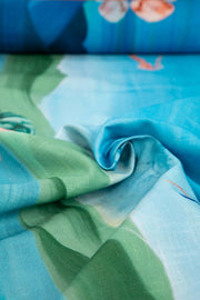 PRINT & PATTERN UPHOLSTERY FABRICS Pangong Lake Water Blue Printed Upholstery Fabric