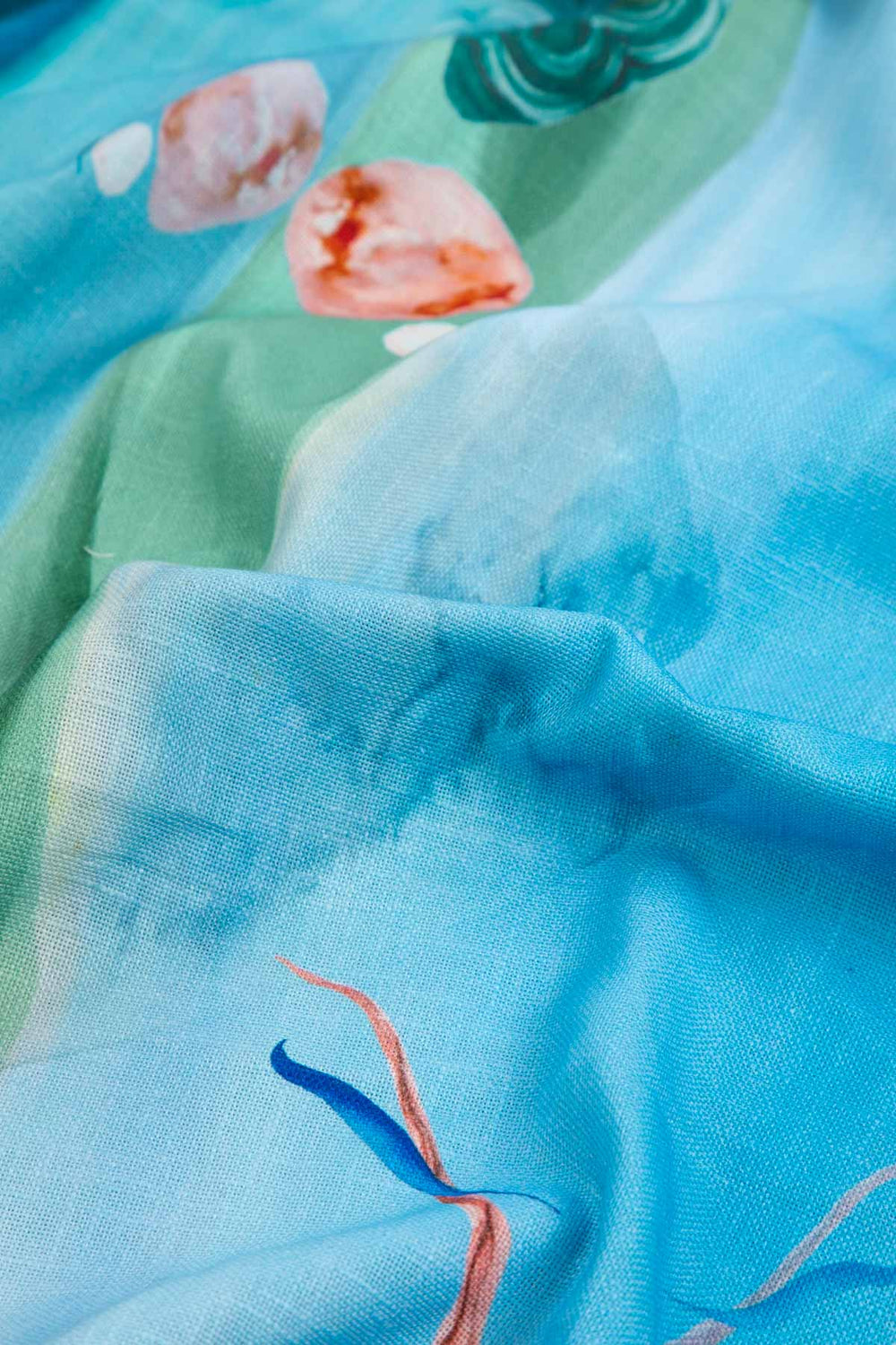 PRINT & PATTERN UPHOLSTERY FABRICS Pangong Lake Water Blue Printed Upholstery Fabric