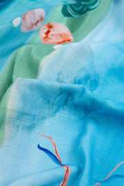 PRINT & PATTERN UPHOLSTERY FABRICS Pangong Lake Water Blue Printed Upholstery Fabric