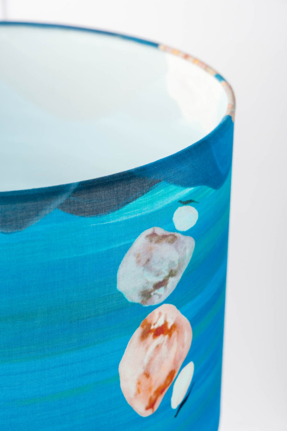 LAMPSHADES Pangong Lake Large Drum Lampshade (Water Blue)