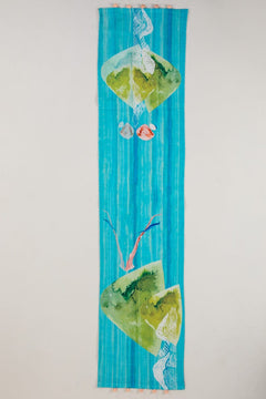 TABLE RUNNERS Pangong Lake Spring Teal Table Runner