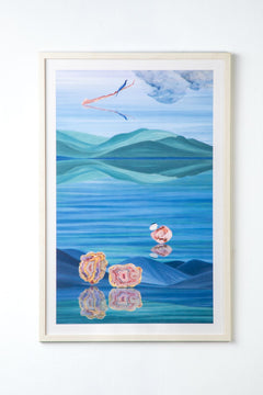 Pangong Lake Wall Art (Water Blue)