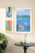 WALL ACCENTS Pangong Lake Wall Art (Water Blue)