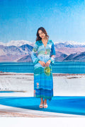 DRESSES Pangong Lake Wrap Dress (Water Blue)