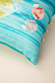 PRINT & PATTERN CUSHIONS Pangong Lake Spring Teal Cushion Cover (36 X 51 Cm)