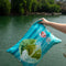 Pangong Lake Spring Teal Cushion Cover (36 X 51 Cm)