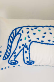 ACCENT CUSHIONS Panther Blue And White Cushion Cover (36 Cm X 90 Cm)