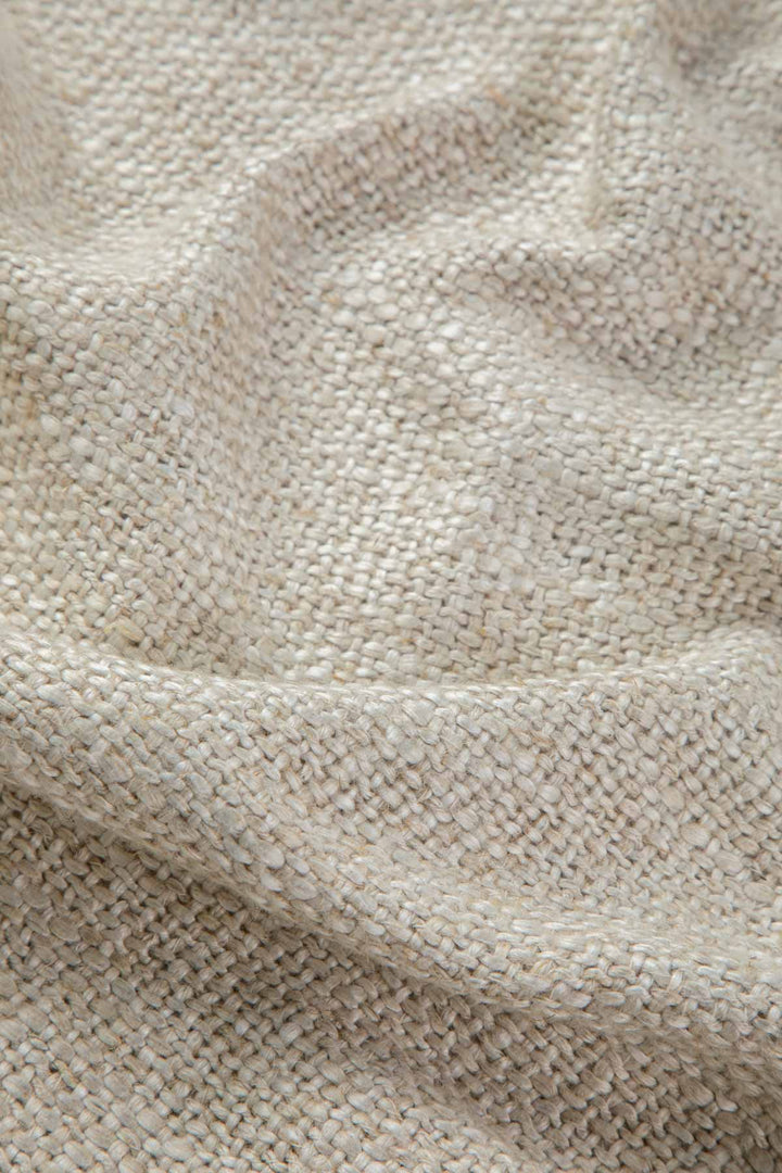 SOLID & TEXTURED UPHOLSTERY FABRICS Papyrus Beige Tweed Upholstery Fabric