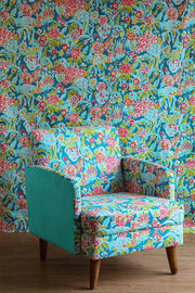 PRINT & PATTERN HEAVY FABRICS Para Para Printed Heavy Fabric And Curtains (Teal And Pink)