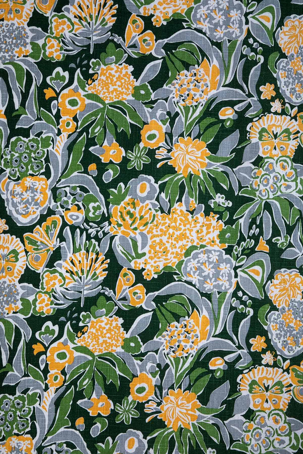 Para Para Printed Heavy Fabric And Curtains (Emerald Green)