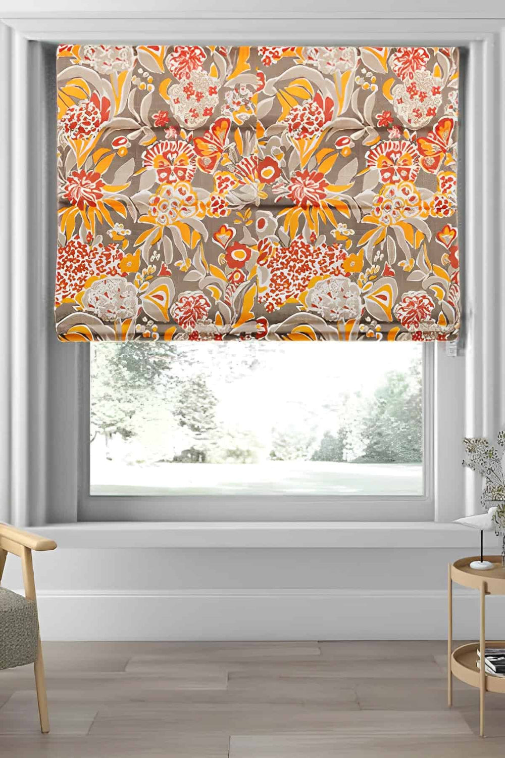 PRINT & PATTERN HEAVY FABRICS Para Para Printed Heavy Fabric And Curtains (Mustard And Green)