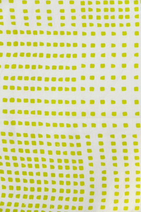 PRINT & PATTERN COTTON FABRICS Parel Cotton Fabric And Curtains (Neon Yellow)