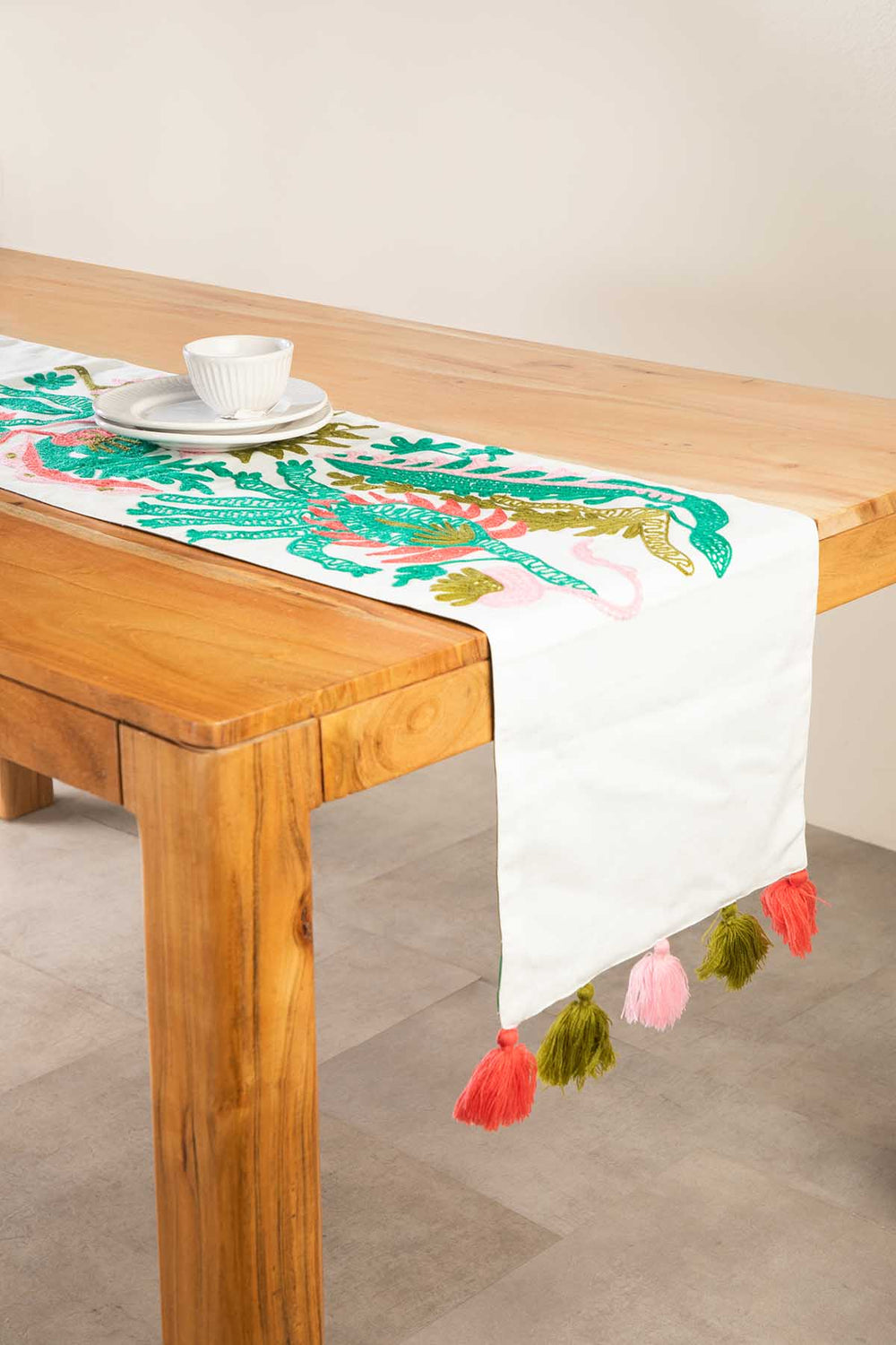Passiflora Dream Emerald Table Runner