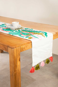 Passiflora Dream Emerald Table Runner