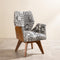 Wrap Accent Chair in Patchwork Fabric