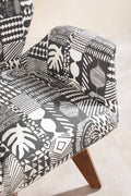 UPHOLSTERY FABRIC SWATCH Patchwork Black And White Upholstery Fabric Swatch
