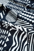 UPHOLSTERY FABRIC SWATCH Patchwork Black And White Upholstery Fabric Swatch