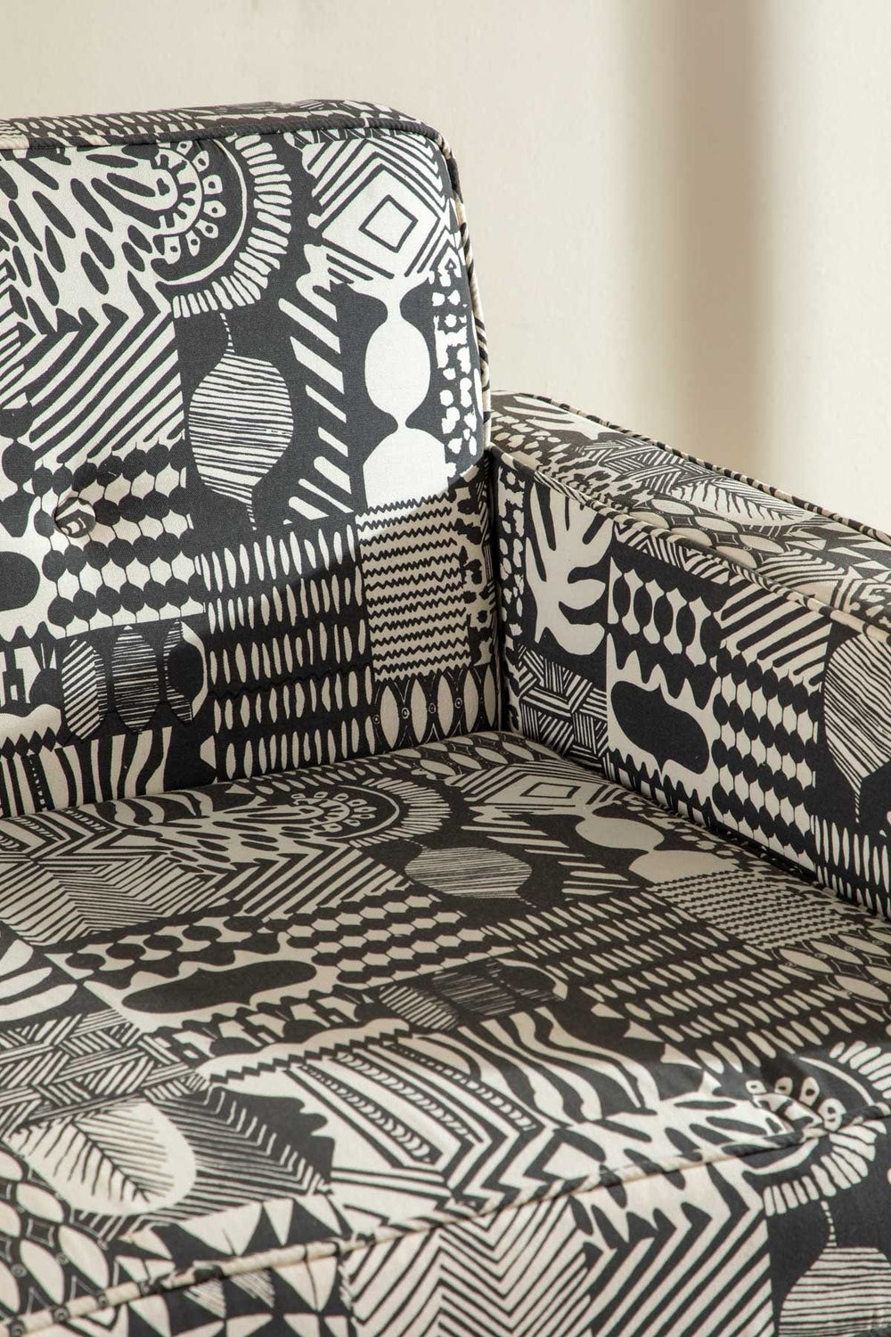 UPHOLSTERY FABRIC SWATCH Patchwork Black And White Upholstery Fabric Swatch